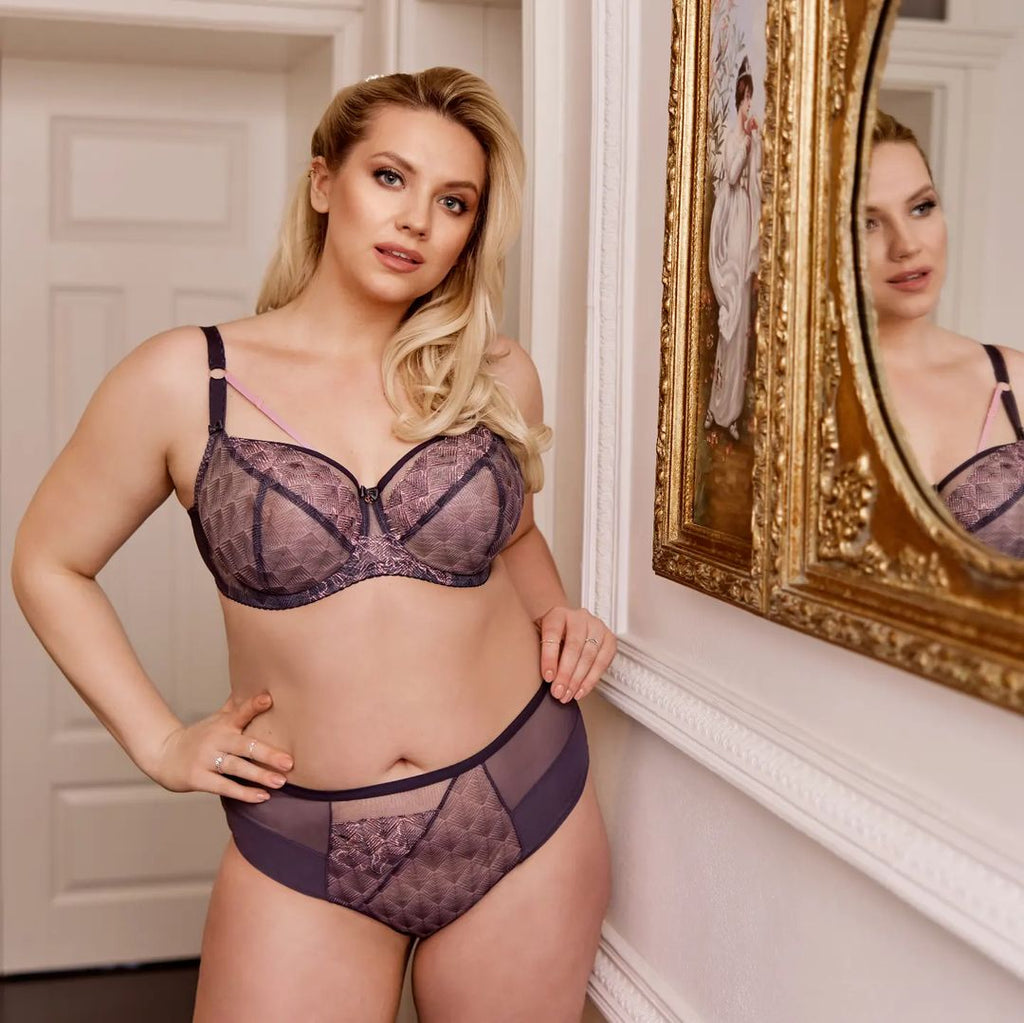 Soft beige bra with decorative straps for women with large breasts Gorsenia  K716 Big Diana buy at best prices with international delivery in the  catalog of the online store of lingerie