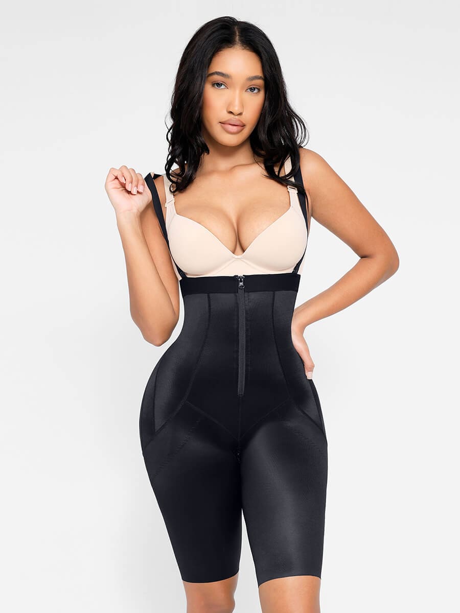 Wholesale Body Shaper clips inside for post-operative weaSatin Smooth underburst Body Shaperr and removable shoulder straps