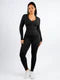 High Stretchy  Long Sleeves Seamless Tummy Control Jumpsuit