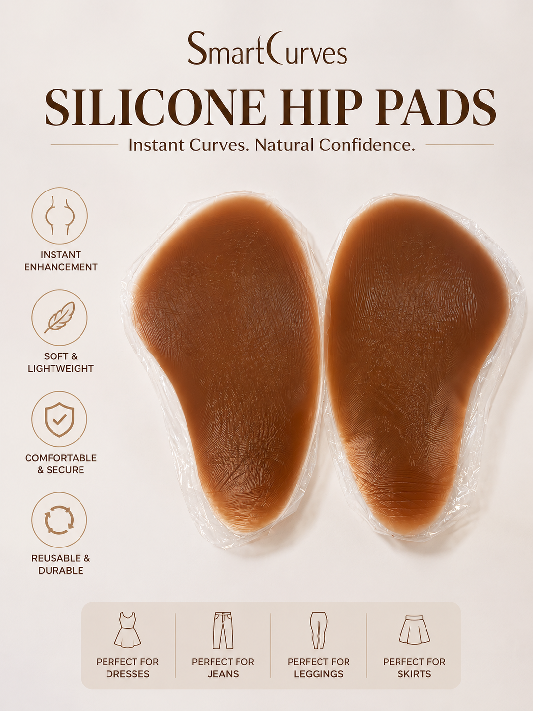 Ava Stick-On Silicone Hip Pads