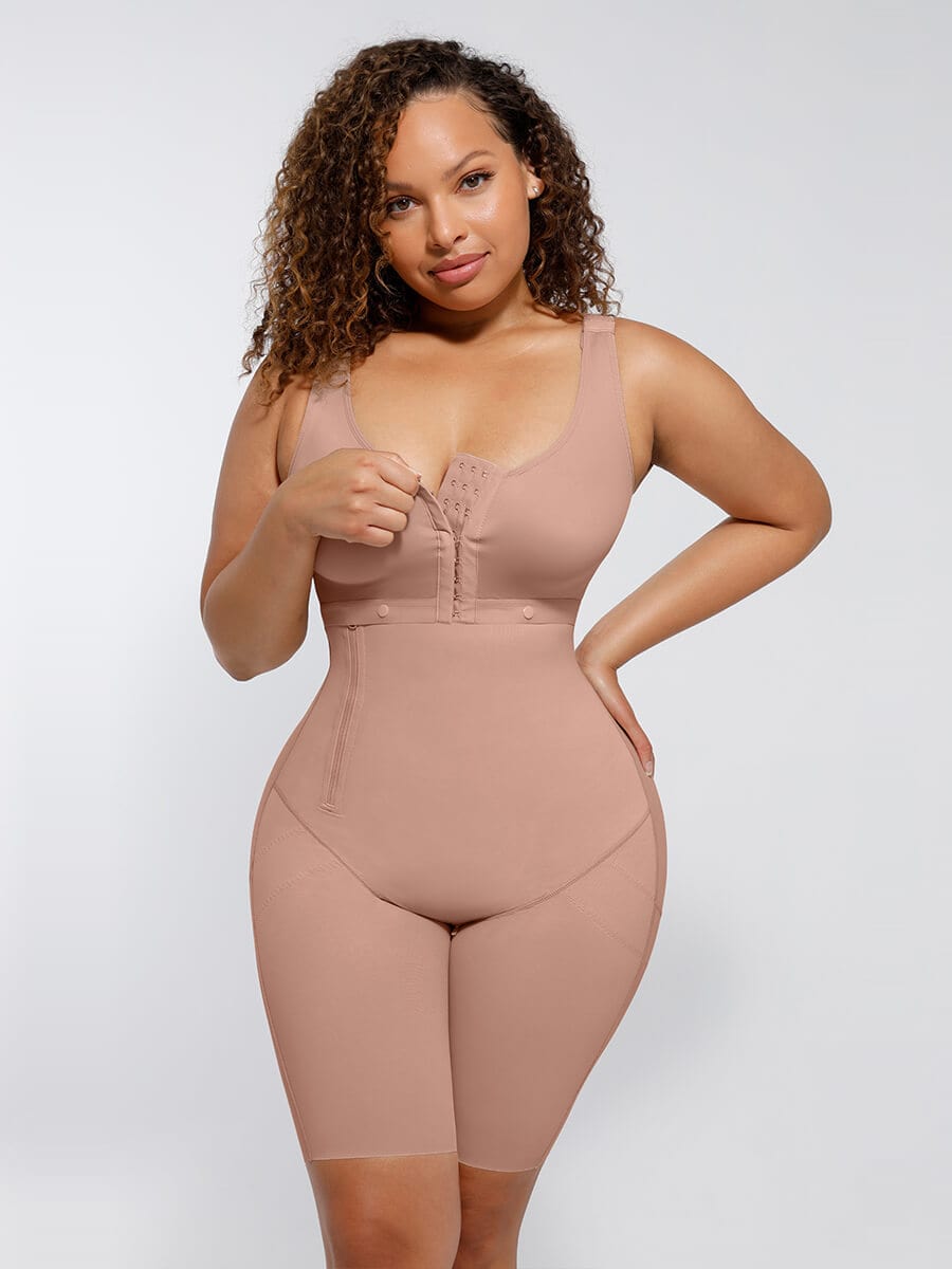 Wholesale Post-Operative Breast-Covering Side-Zip Body Shaper