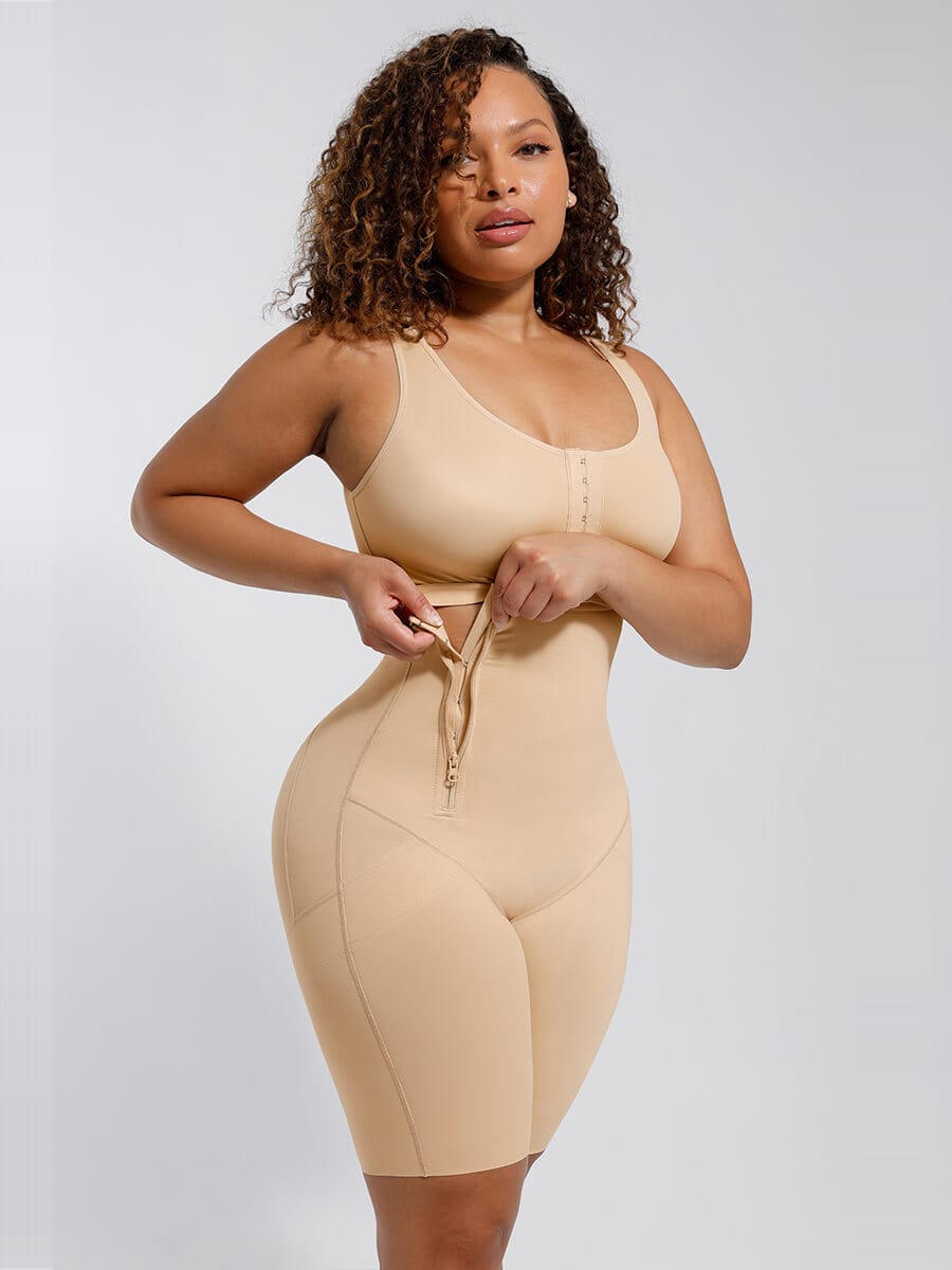 Wholesale Post-Operative Breast-Covering Side-Zip Body Shaper