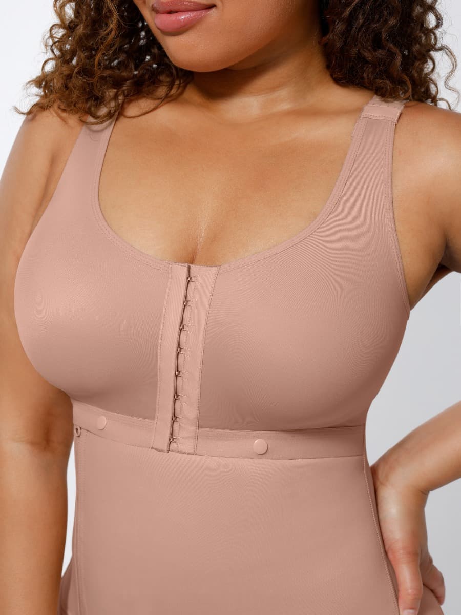 Wholesale Post-Operative Breast-Covering Side-Zip Body Shaper