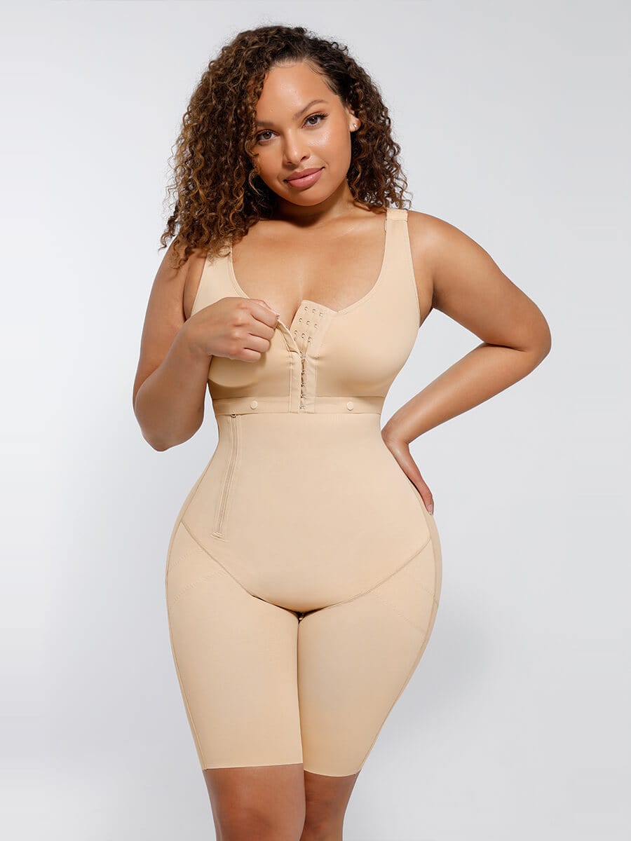 Wholesale Post-Operative Breast-Covering Side-Zip Body Shaper