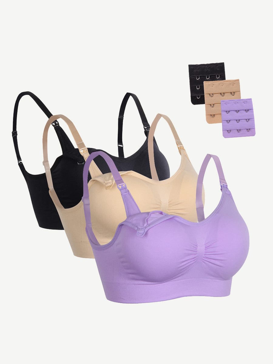 Wholesale 3 Pcs Wireless Seamless Breathable Adjustable Free Bra Extenders Bra