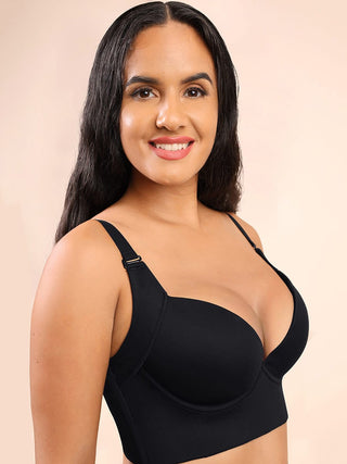 Foraging dimple Fashion Deep Cup Bra Hides Back Fat Diva New Look Bra With  Shapewear Incorporated Beige 