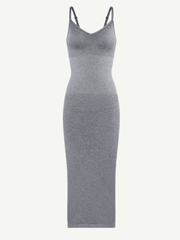 Seamless Spaghetti Strap V-neck Maxi Shaper Dress