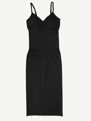 Seamless Spaghetti Strap V-neck Maxi Shaper Dress