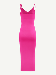 Seamless Spaghetti Strap V-neck Maxi Shaper Dress