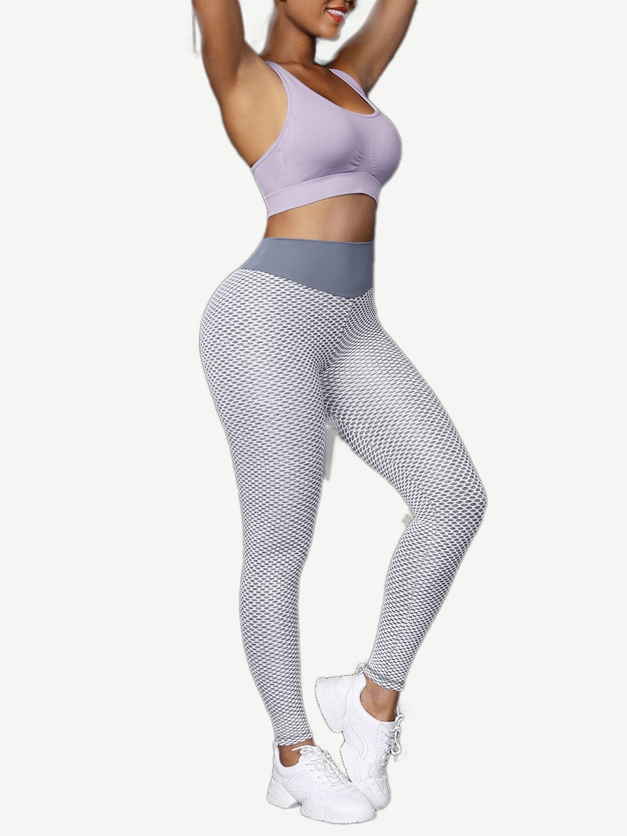 High Waisted Seamless Yoga Leggings Butt Enhancer Tiktok leggings Grey M